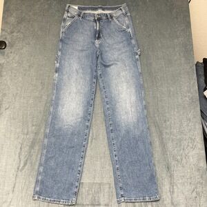 Gap 90's Carpenter Jeans Womens 29/8T Blue Denim Straight Hammer Loop Work Wear